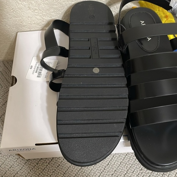 (New) Arizona Aussie Black Strap Platform platform Sandals - Picture 4 of 9